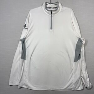 Puma Golf 1/4 Zip Pullover Long Sleeve Men XL White Gray Tullymore Logo